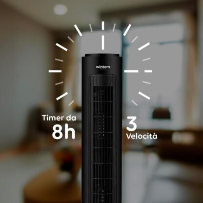 Wintem Airy – Ventilatore a Torre Potente e Silenzioso con Telecomando, Timer e Oscillazione 75° - immagine 4