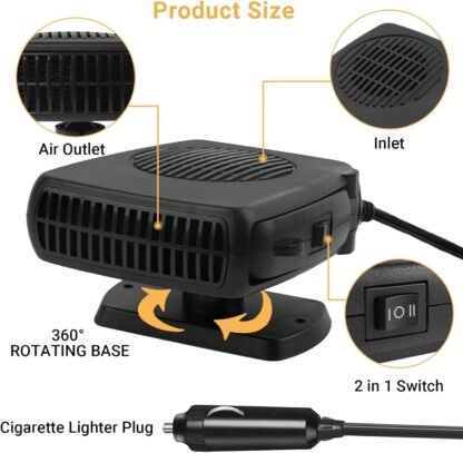 Stufetta Sbrinante Auto 2 in 1 – Riscaldamento Istantaneo e Raffreddamento Efficiente - immagine 4